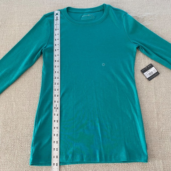 NWT Eddie Bauer Favorite Long Sleeve T Shirt in Emerald - Size M - Picture 5 of 9